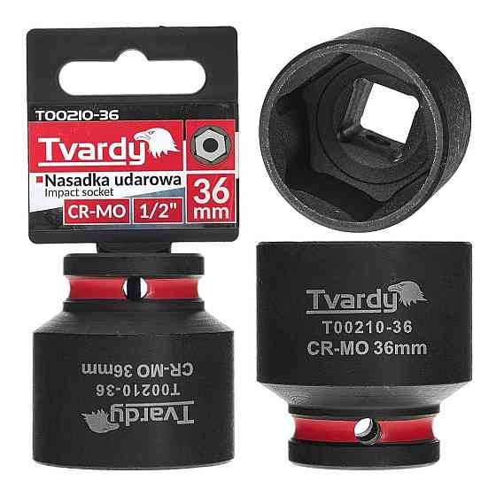 Головка ударна "Tvardy" з хром-молібденової сталі (Cr-Mo)  1/2"  6-гранна 36 мм Київ
