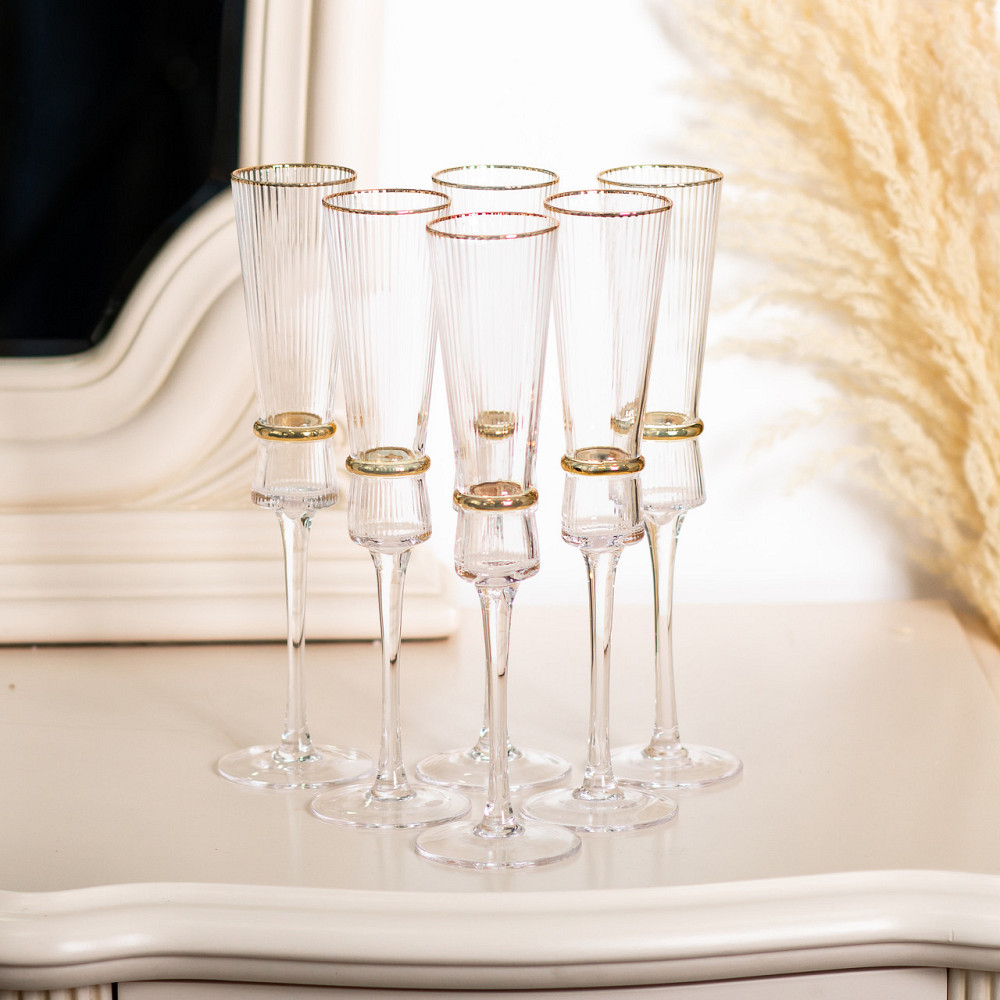 Набор бокалов для шампанского, 6 штук, 200 мл Киев - изображение 3