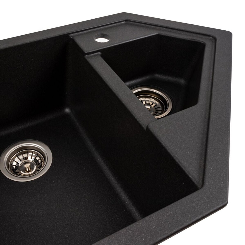 PLATINUM Гранітна мийка для кухні Platinum 9950 PANDORA матовий Моріон Київ - фото 3