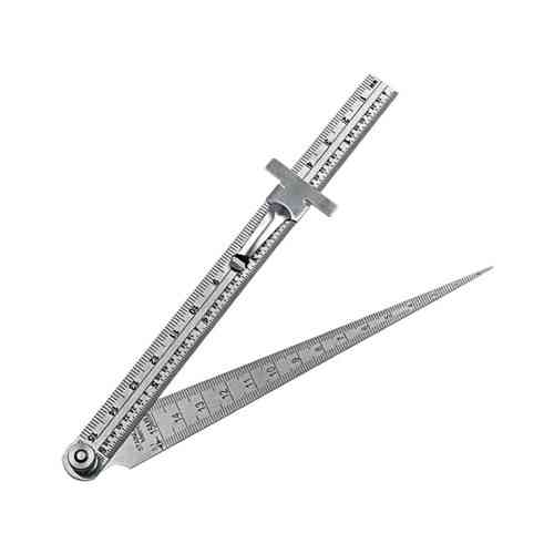 Щуп конічний з лінійкою 150мм, вимірювання зазорів 1-15мм, нержавіюча сталь, професійний інструмент для автослюсаря Київ