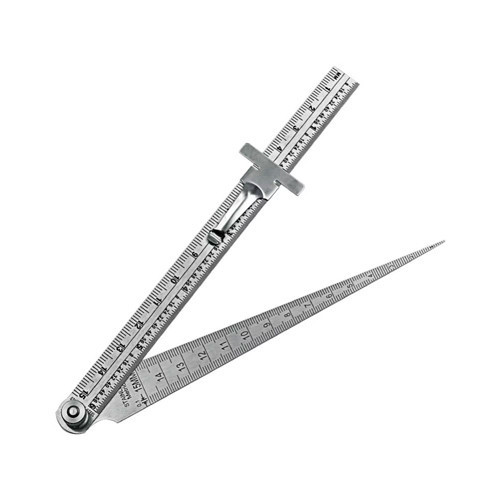 Щуп конічний з лінійкою 150мм, вимірювання зазорів 1-15мм, нержавіюча сталь, професійний інструмент для автослюсаря Київ - фото 1