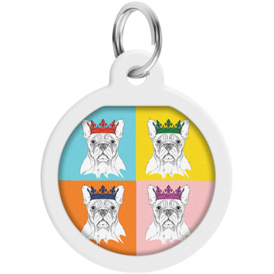 Адресник для животных WAUDOG Smart ID с QR паспортом "Французский бульдог", круг 25 мм (0625-0209) Винница - изображение 1