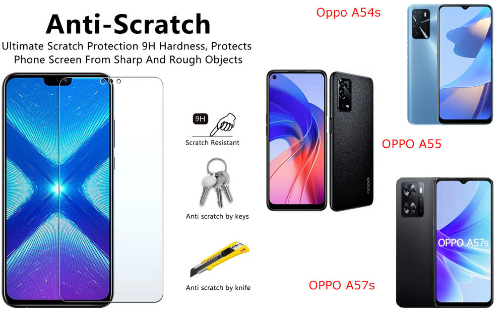 Защитное стекло NeoGlass для Oppo A54s, OPPO A55, OPPO A57s – ультрапрозрачное и устойчивое Киев - изображение 1