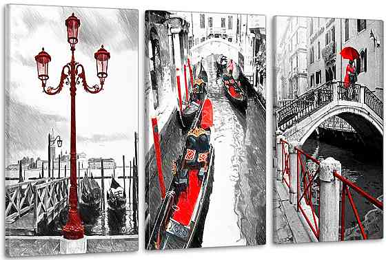 Модульная картина в гостиную / спальню  Венеція   ART-235_3A 70х130 см Киев