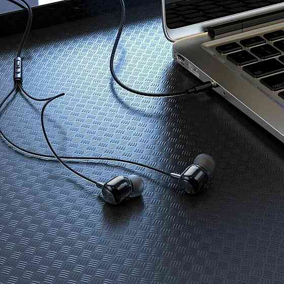 Навушники HOCO M87 String wired earphones with with microphone Gloomy Black Київ