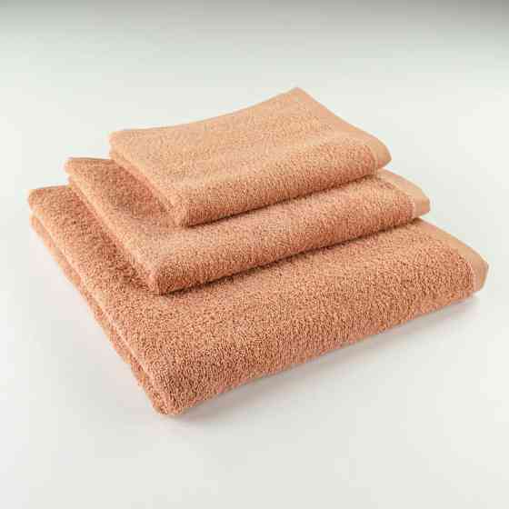 Набор махровых полотенец 3шт GM Textile 40х70см, 50х90см, 70х140см 400г/м2 (Темно-Бежевый) Сумы