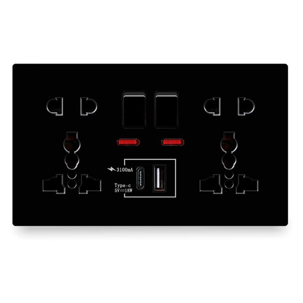 Універсальна розетка Delviz з кнопками живлення, індикаторами, USB-A і USB-C | Сумісна з вилками США, ЄС, Британії та Азії Миколаїв - фото 1