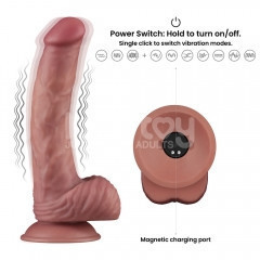 Реалістичний вібратор - Vibrating Dual Density Power Cock 9'' Sex Aura Київ - фото 3