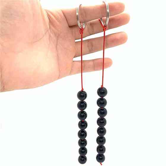 Анальне намисто з чорного загартованого скла — Анальні іграшки Вінниця