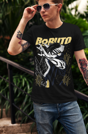 Футболка аниме Наруто оверсайз (S/M/L) Черний AnimeJ0640 Днепр