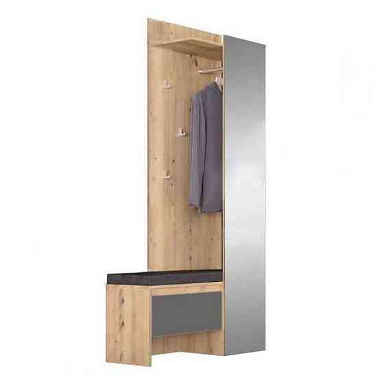 Передпокій Шафа Торіно без подушки 900х1960х383 - Дуб Артизан + Сірий Львів