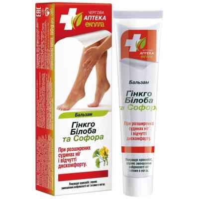 Бальзам для тіла Біокон Чергова Аптека Еколла Гінкго білоба і Софора 50 г (4820008319777) Вінниця