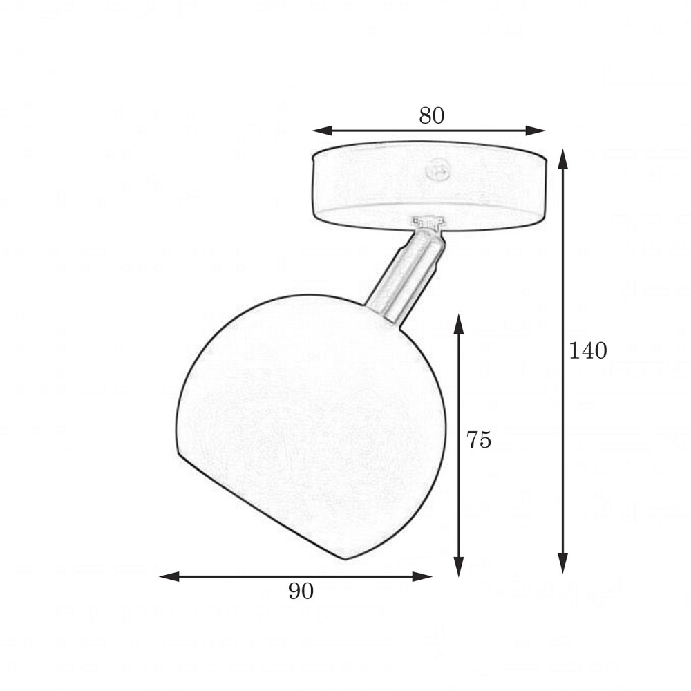 Світильник настінно-стельовий спот поворотний Core NL 11151-1 BK Київ - фото 4