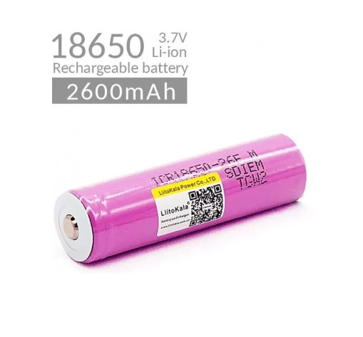 Аккумулятор LiitoKala Lii-26FM 18650 2600mah (Розовый) Киев - изображение 3