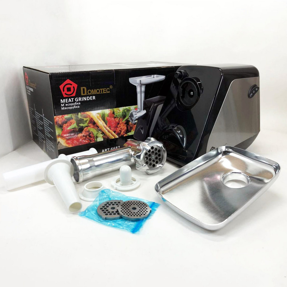 Электромясорубки с металлическими шестернями Domotec MS-2022 2800 Вт, Мясорубка крупная HK-56 Львов - изображение 9
