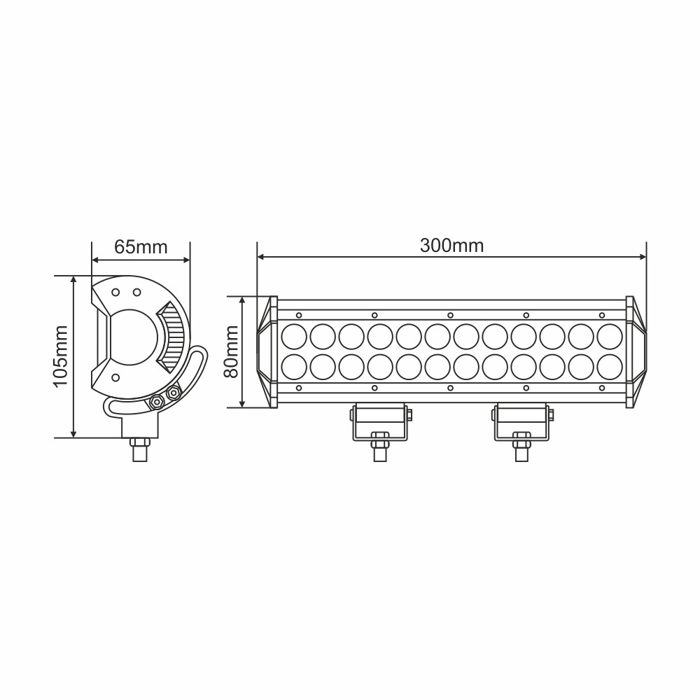 Фара светодиодная Brevia Cree Flood 10-30V, 72W (24x3W), 6000Lm, 1шт Львов - изображение 6