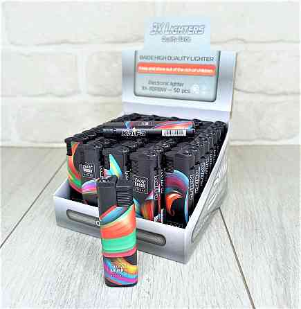 Зажигалка турбо-пламя Еlectronik 3X-110 Микс цвета уп/50шт Харьков