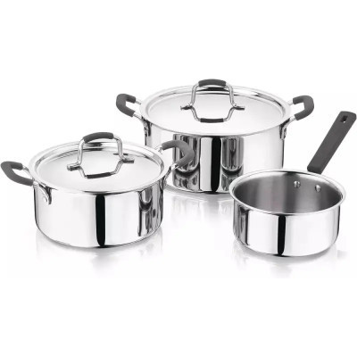 Набор посуды MasterPro Foodies collection 2 каструлі та ківш 16/20/24 см (BGEU-5539) Винница - изображение 1