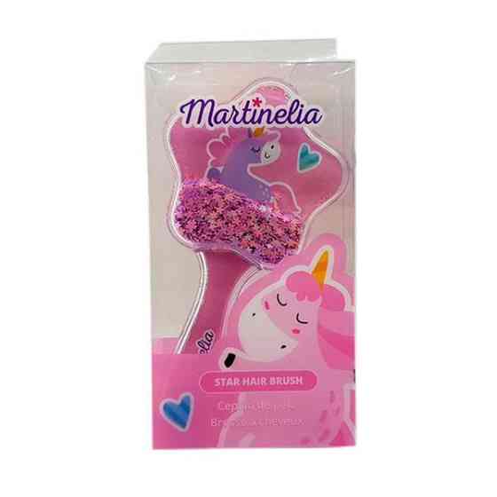Блестящая расческа для волос Martinelia Единорог розовый (20201W-pink) Харьков