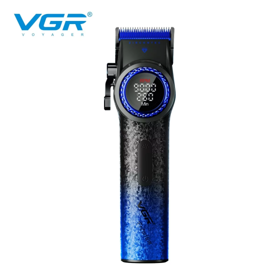 Машинка для стрижки VGR V-001 Blue (10 насадок) 4600 mAh LED дисплей Винница