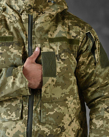 Тактическая куртка мужская пиксель бушлат теплая на подкладке держит тепло тела с капюшоном S Киев - изображение 19