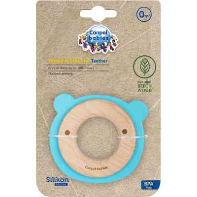 Прорезыватель Canpol babies деревянно-силиконовая Медвежонок Бирюзовая (80/304) Винница
