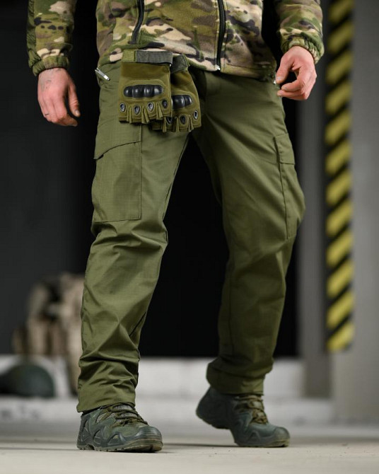 Тактичні штани pyramid рипстоп олива ВТ7485 Одеса - фото 15