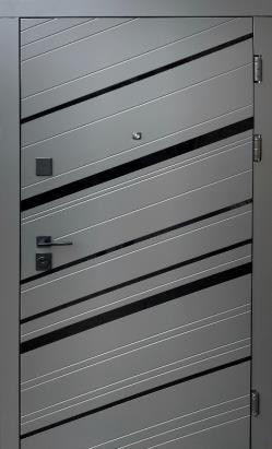 Форт-М Двері квартирна модель Тріо-Мальта , колір Кварцит/Білий мат Київ - фото 1