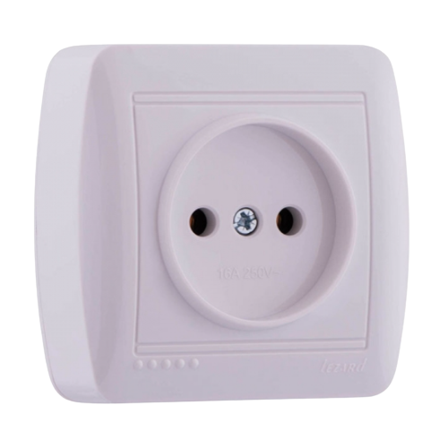 DEMET білий Розетка зовнішня без заземлення Лезард Житомир