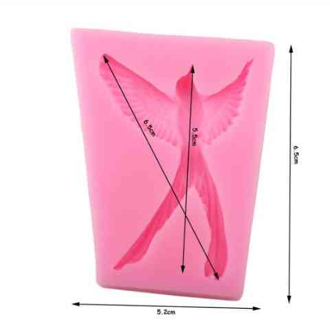 Силиконовый молд Ласточка 65 на 52 мм розовый Киев