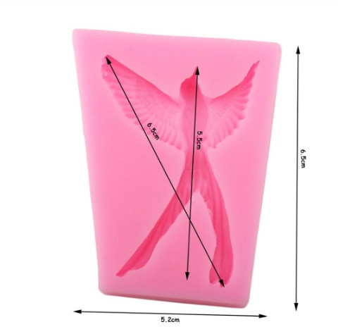 Силіконовий молд Ласточка 65 на 52 мм рожевий Київ - фото 2