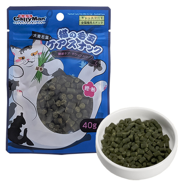 CattyMan Hairball Care Bonito&Tuna Bits КЭТТИМЕН РЫБА ВЫВЕДЕНИЕ ШЕРСТИ кусочки макрель тунец функциональное лакомство для котов Киев - изображение 1