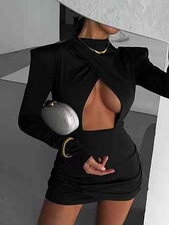 Жіноча приваблива стильна міні-сукня з вирізом мікродайвінг Одеса