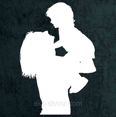 Декоративное настенное Панно «Мать и дитя», Декор на стену 50*44 см, Белый Киев