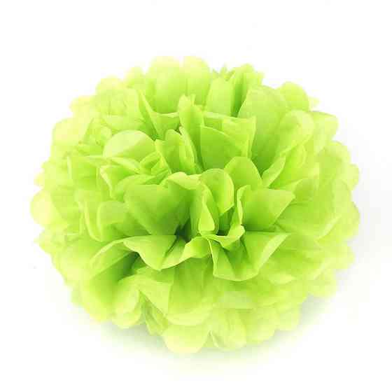 Помпон бумажный для праздника 15 см фруктово-зеленый Киев