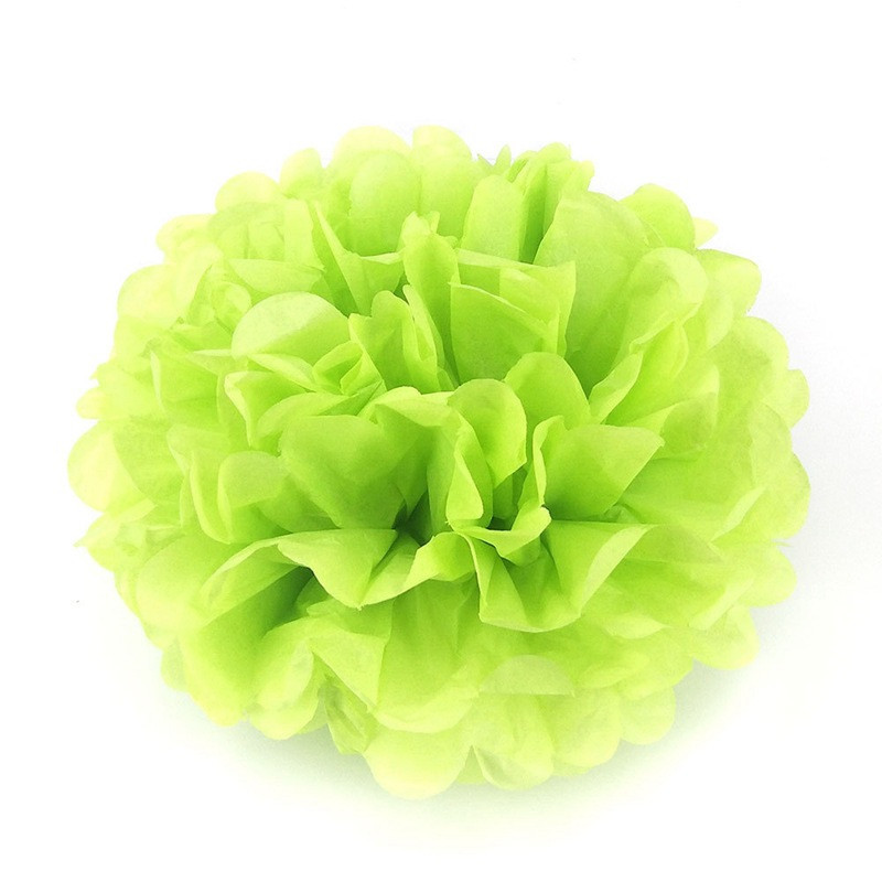 Помпон бумажный для праздника 15 см фруктово-зеленый Киев - изображение 1