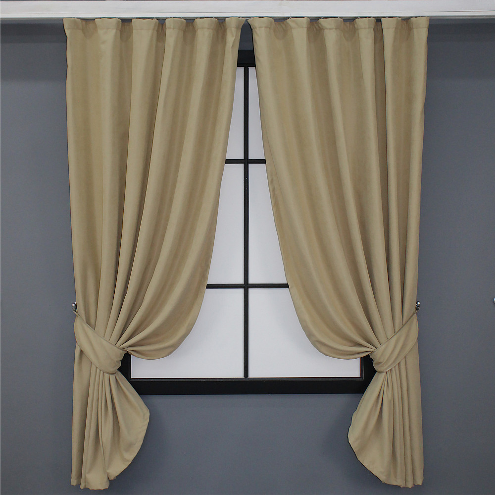 Комплект коротких штор VR-Textil Микровелюр SPARTA № 1192ш Бежевый 130х170 см 2 шт (35-0113) Киев - изображение 1