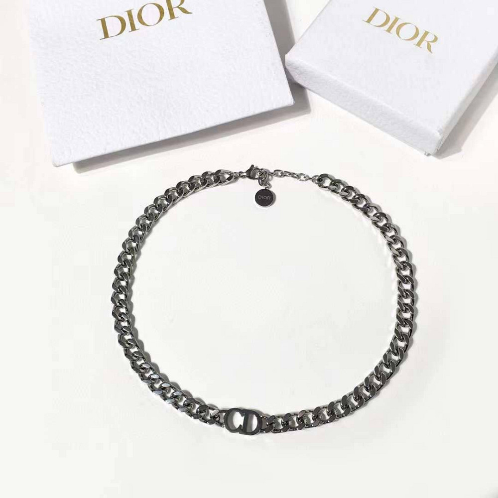 Чокер цепь Диор покрытие серебро 925 │Брендовая подвеска Диор/Dior посеребрение Одесса - изображение 1