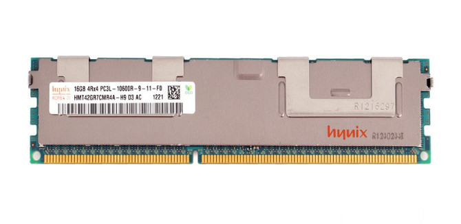 Серверна пам'ять HYNIX 16GB PC3L-10600R DDR3-1333 REGISTERED ECC 4RX4 CL9 240 PIN 1.35V (HMT42GR7CMR Дніпро - фото 1