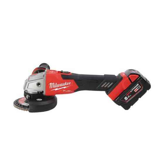 Шлифмашина угловая аккумуляторная MILWAUKEE, M18 FSAG125XB-502X, диаметр 125мм (+2 аккумулятора, зарядное устройство, защитный кожух, Одесса