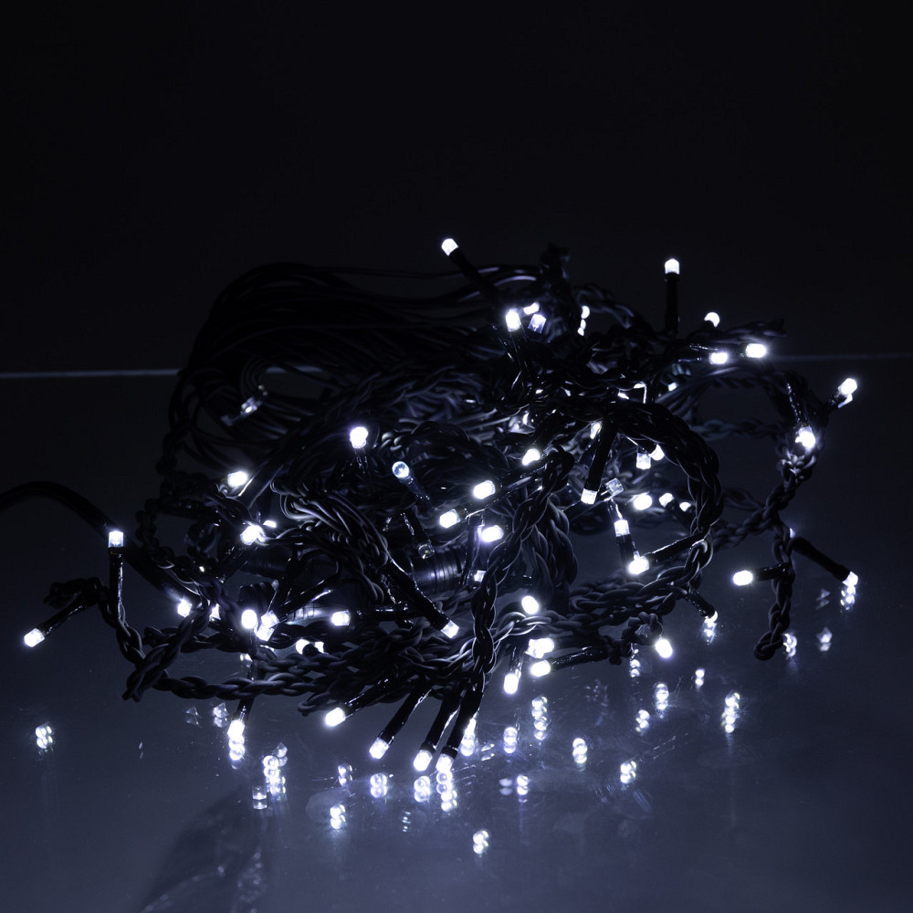 Garlando Новорічна гірлянда вулична Бахрома 6 м 105 LED чорний провід Білий 6МBW Коломия - фото 1