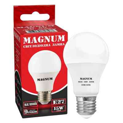Лампочка MAGNUM BL 60 15 Вт 4100K 220В E27 (90018240) Винница