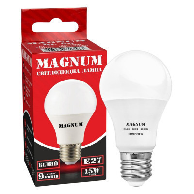 Лампочка MAGNUM BL 60 15 Вт 4100K 220В E27 (90018240) Вінниця - фото 2
