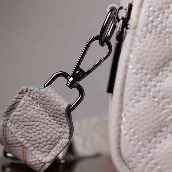 Сумка для жінок прошита ромбами на лицьовій стороні з натуральної шкіри (Vintage) Київ