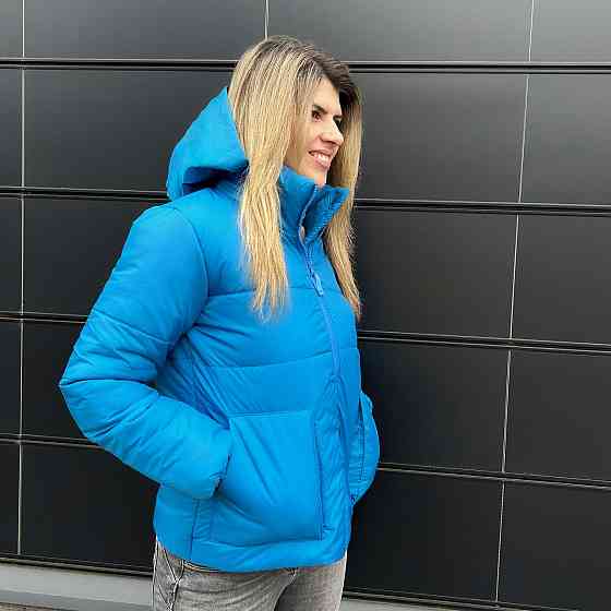 Демісезонна куртка з синтепоном "Lake" оптом | Норма і батал | Розпродаж моделі Бірюзовий, 50-52 Київ