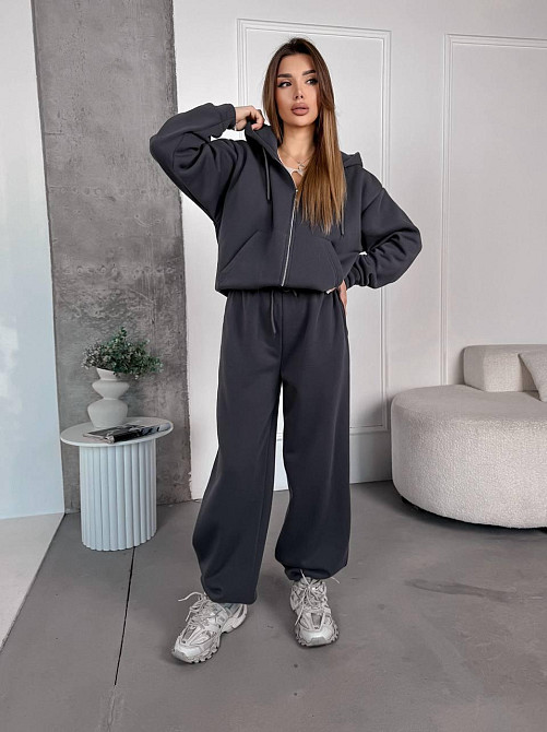 Жіночий теплий костюм з широкими штанами Одеса - фото 1