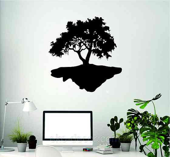 Декоративное настенное Панно «Дерево», Декор на стену 70*67 см, Черный Киев