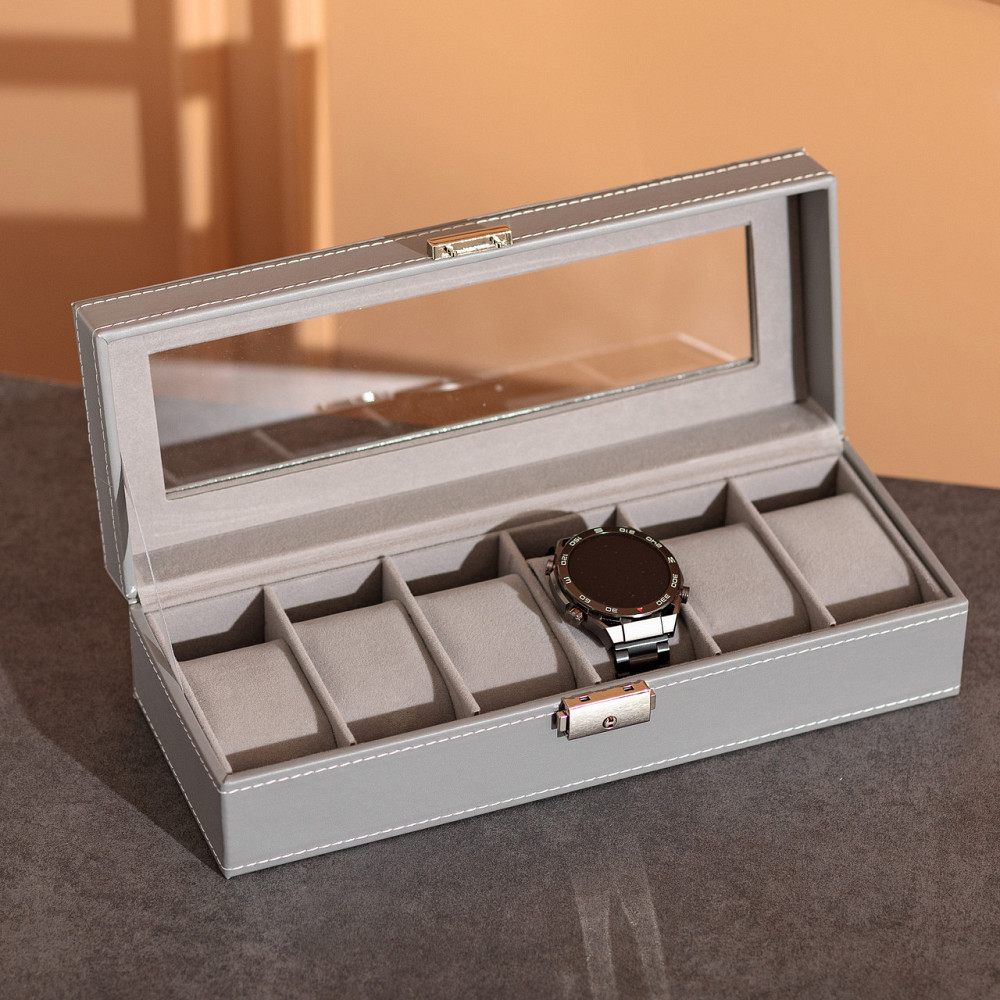 Скринька для наручного годинника 30×11×8 см з еко шкіри на 6 відсіків HP-5-3 Коломыя - изображение 6