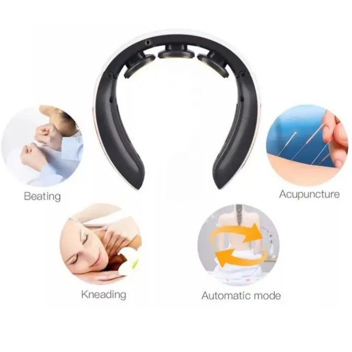 Расслабляющий массажер для шеи с ик прогревом Smart Neck Massager HX-1680, Массажеры для разминание MU-86 Львов - изображение 5