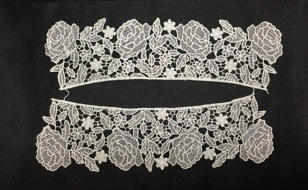 Комір пришивний білий Троянди Київ - фото 1